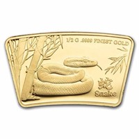 2024 Solomon Islands 1/2 Gram Gold Lunar Snake Bu