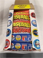 CASE OF SEALED BASEBALL BUTTONS