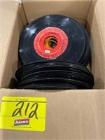 BOX OF 45 RECORD ALBUMS