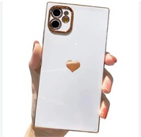 IPHONE 14 PRO PHONE CASE /WHITE/GOLD