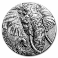 2023 2 Oz Silver Expressions Of Wildlife: Elephant