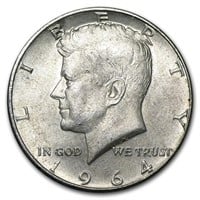 Kennedy Half Dollar 20-coin Roll Avg Circ