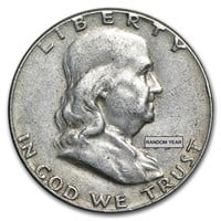 90% Silver Franklin Halves $10 20-coin