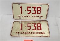 Vintage 1975 License Plates