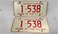 Vintage 1973 License Plates