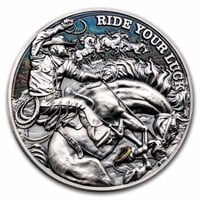 2023 Cameroon 2 Oz Silver Antique Ride Your Luck