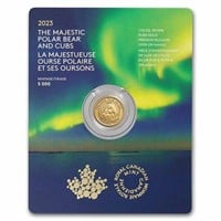 2023 Canada 1/10 Oz Gold $5 Majestic Polar Bear