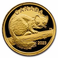 2023 1/20 Oz Proof Gold $10 The Curious Marten
