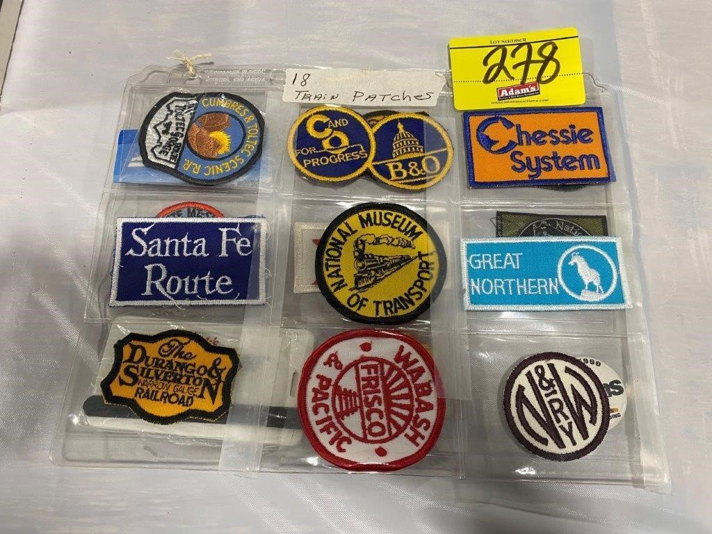 18 RAILROAD PATCHES