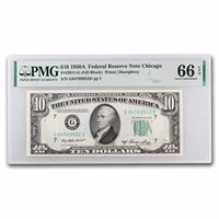 1950-a (g-chicago) $10 Frn 66 Epq Pmg (fr#2011-g)