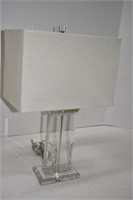 Acrylic Base Rectangle Shade Lamp w/Magnet Flower