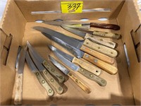 FLAT W/ OLD HICKORY & OTHER KNIVES