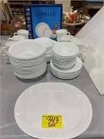 77 PIECES OF CORELLE WINTER WHITE CHINA