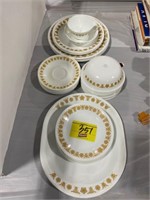 SET OF CORELLE GOLDEN BUTTERFLY CHINA