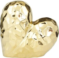 Deco 79 Heart Sculpture 8x3x8  Gold