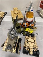 GROUP OF MILITARY TOYS, TONKA HELICOPTER