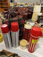 GROUP OF VINTAGE THERMOS