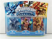 NEW Skylanders Whirlwind/Double Trouble/Drill Sgnt