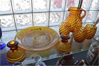 Vintage Amberina Mid Century Fenton Honey Glass