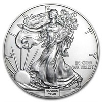 1 Oz American Silver Eagle Coin Bu (random Year)