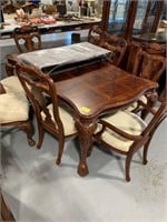 ORNATELY CARVED 6FT LONG DINING ROOM TABLE, 8