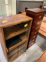 CHEST OF DRAWERS, STEREO CABINET