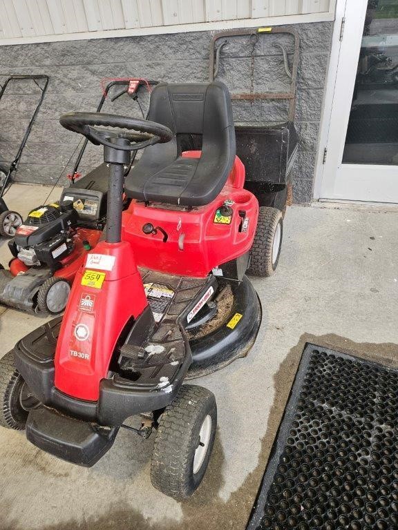 TROY-BILT RIDING LAWN MOWER. APPROX 36" DECK.