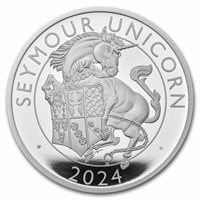 2024 1 Oz Silver Seymour Unicorn Pf W/ Box & Coa