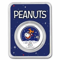 Peanuts Snoopy In Space 1 Oz Silver Colorized