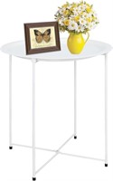 Garden 4 you End Table Metal Side Table White