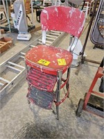 RED KITCHEN STOOL