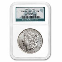 1887 Morgan Dollar Ms-63 Ngc Binion Collection