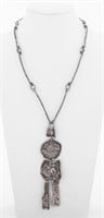 Brutalist Sterling Silver Pendant Necklace