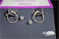 Two Pair Of New Sterling Silver Pierced earrings
