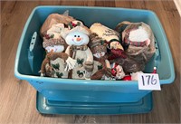 Storage Bin Lot of Assorted Home Decor w/ Lid