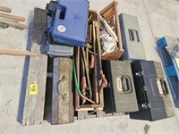 CARPENTERS BOX WITH TOOLS, TOOLS BOXES WITH