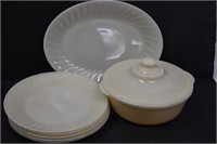 Vintage Fire King Oven Ware Dish, Platter, Plates