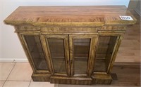 Wood Entry Display Table w/ Glass Shelfs