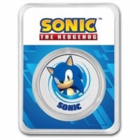 1 Oz Silver Round Sonic Colorized