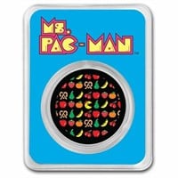 Ms.pac-man Pixel Pattern 1 Oz Silver Round