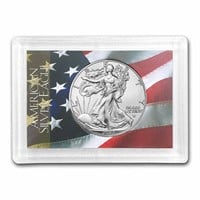 2023 1 Oz Silver Eagle American Flag Design Card