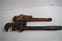 Two Pipe Wrenches,18" & Ridgid 14"