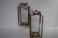 Metal And Glass Candle Lamps