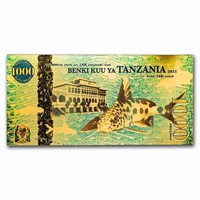 2021 Tanzania Gold Kigoma Station Foil Note W/ Coa