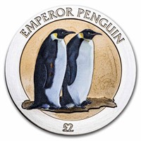 2023 Brit. Antartic 1 Oz Silver Penguin Colorized