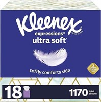 18pk Kleenex Expressions Ultra Soft Facial Tissues