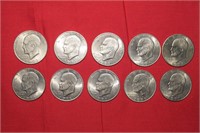(10) 1971D Eisenhower Dollars