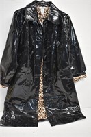 New WD.NY Patent Leather Trench Rain Coat Size 6