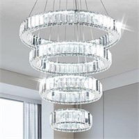 2345 Cool White Crystal Chandelier