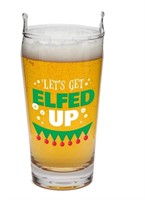 $40.00 Big Mouth “ Lets Get Elfed Up” Beer Glass.
